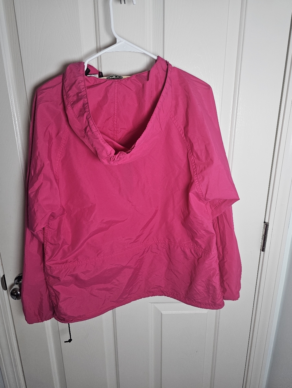 Vintage VTG LL Bean Pink Anorak Jacket Pullover Half Zip Size S Stow Away Pocket - Picture 4 of 6